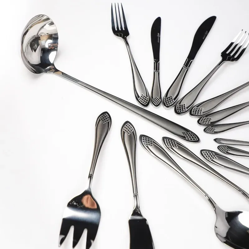 Coffret Ménagère 125 Pièces en Inox 18/10 Carré - ABM