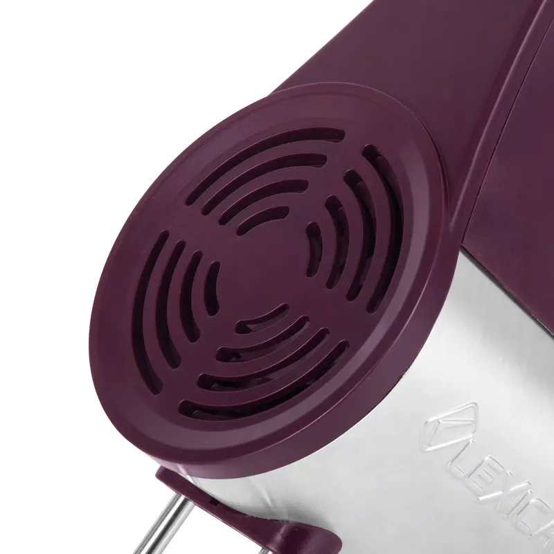 Batteur électrique Lexical LMX-1705 – Violet - 200W - 5 Vitesses - Inox - Fouet & Crochet