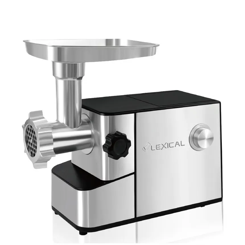 Hachoir à Viande Lexical LMG-2040 – 1200W - Inox - Accessoires Saucisse & Kebbés