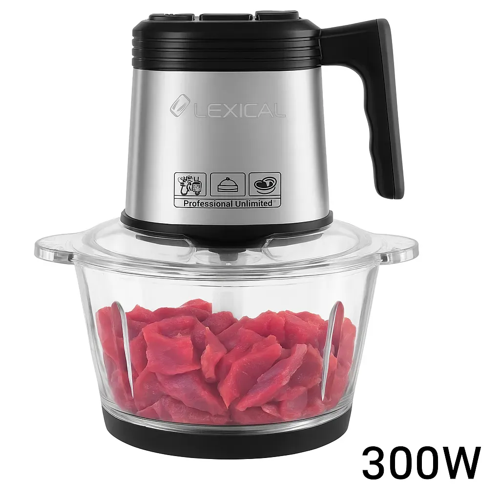 Hachoir Elèctrique En Verre Lexical  LCH-1956 - 2 Litres - 300 Watts