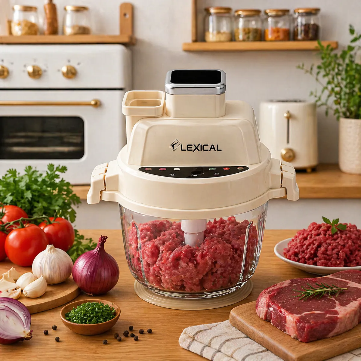 Hachoir à viande 3L lexical LCH-1979-3 - 600W  - Beige