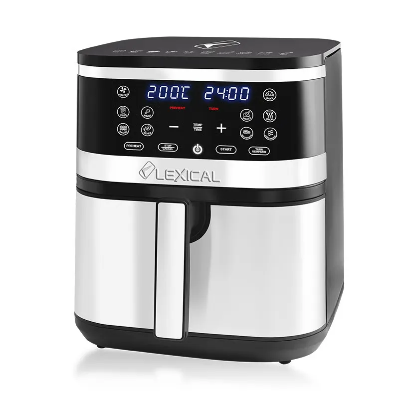 Friteuse à air Lexical LAF-3050 – 8L - 1800W - Écran LED - 8 Fonctions - Inox