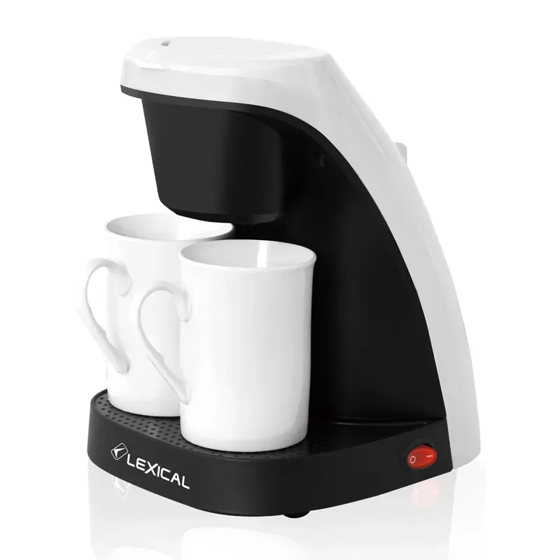 Machine a Café Lexical Avec 2 Tasses  LEM-0620 - 450Watts - Blanc