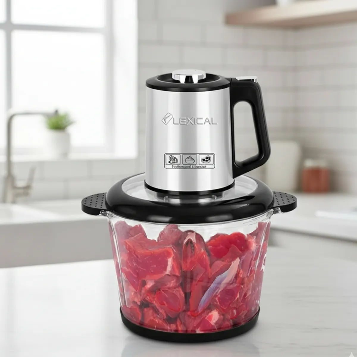 Hachoir Electrique En Verre Lexical LCH-1970 - 400 Watts - 3 Litres