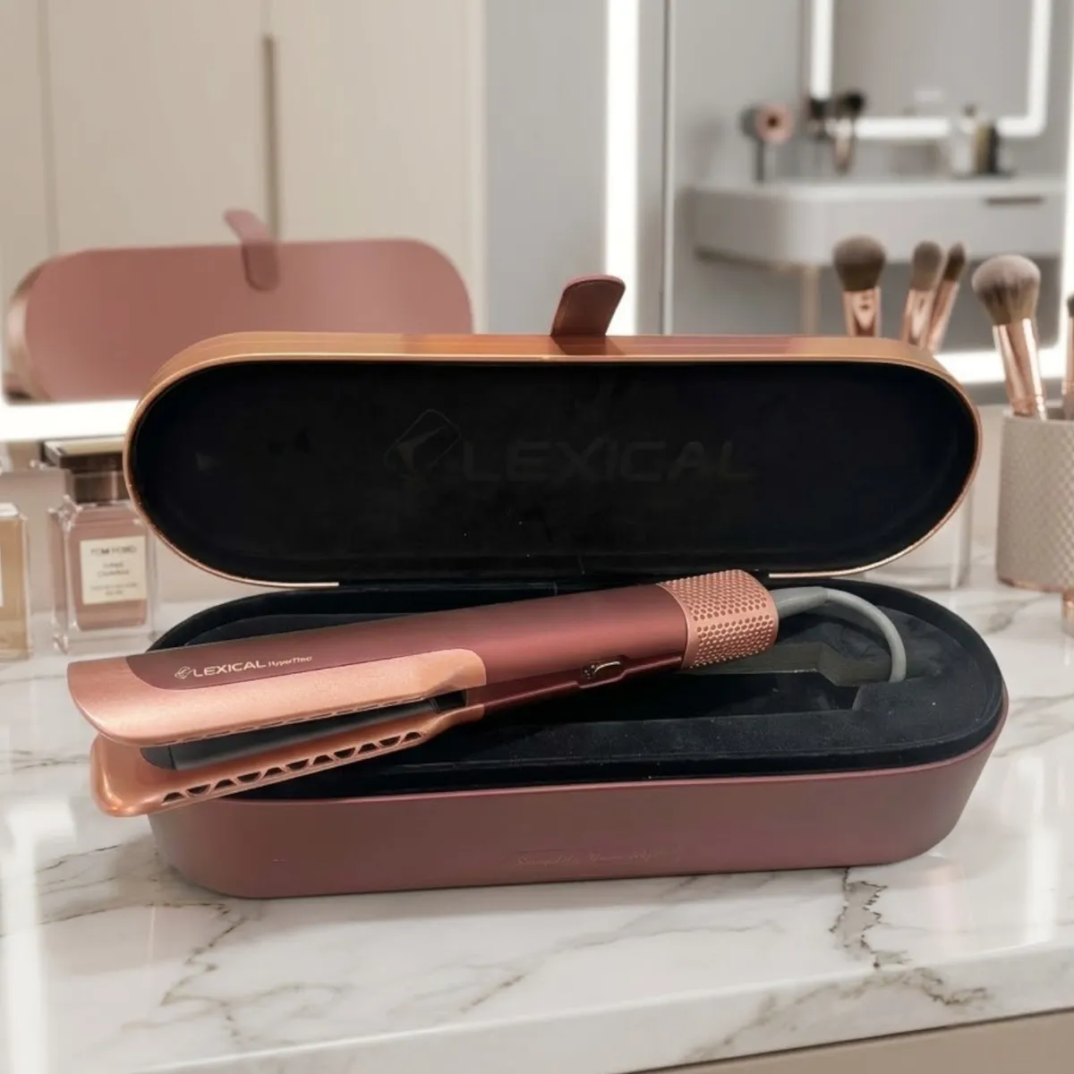 Lisseur à Air Chaud  2 en1 Lexical LHS-5395-4 – Rouge