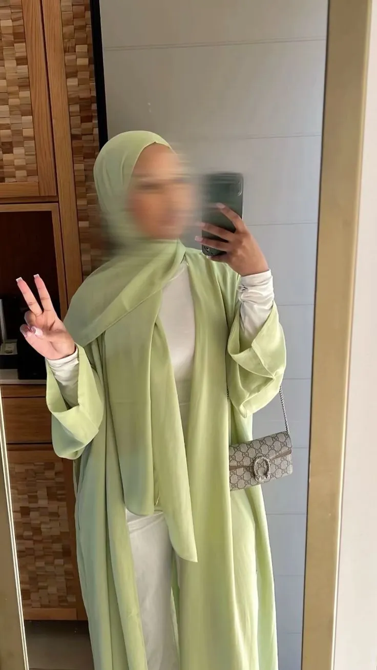 Hijeb Chiffon Vert Pistache