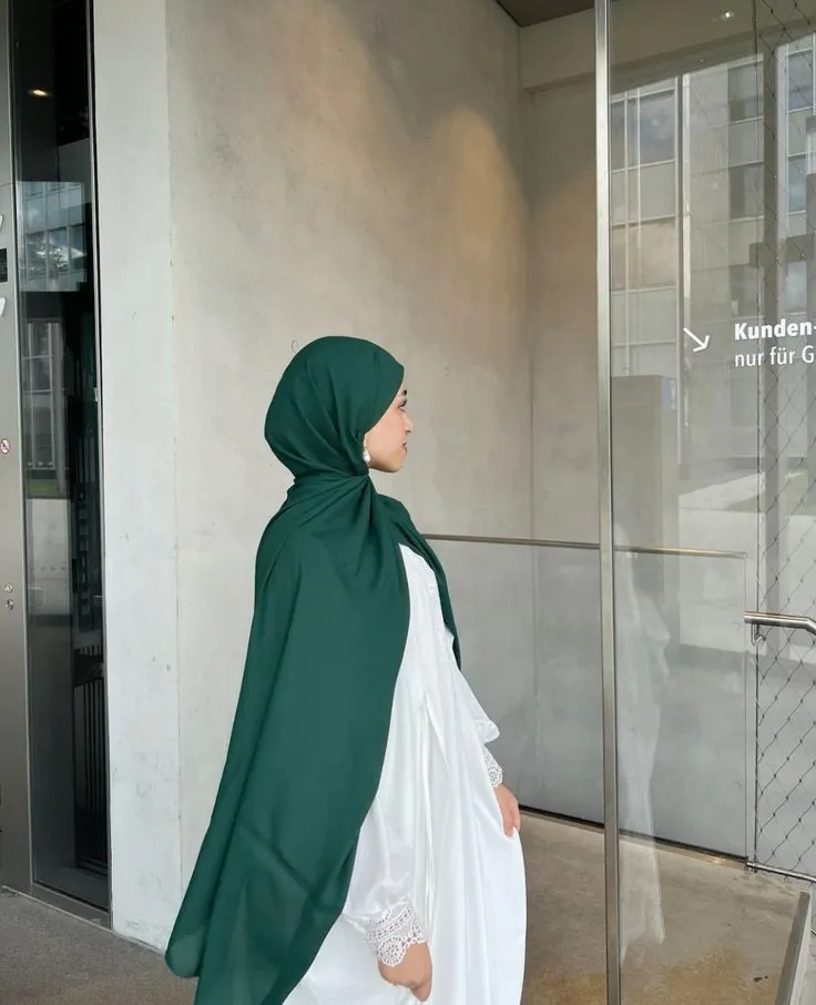 Hijeb Chiffon Bleu sarcelle