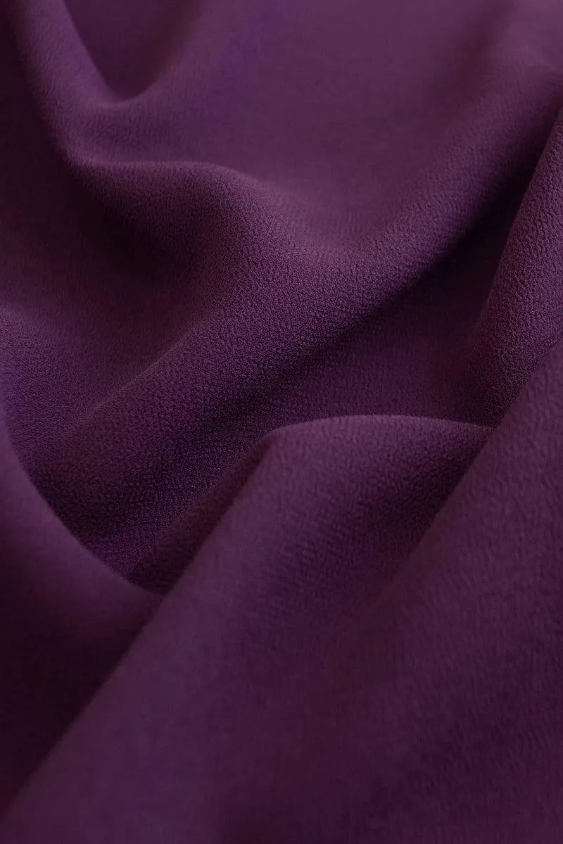 Hijeb Chiffon Violet Aubergine