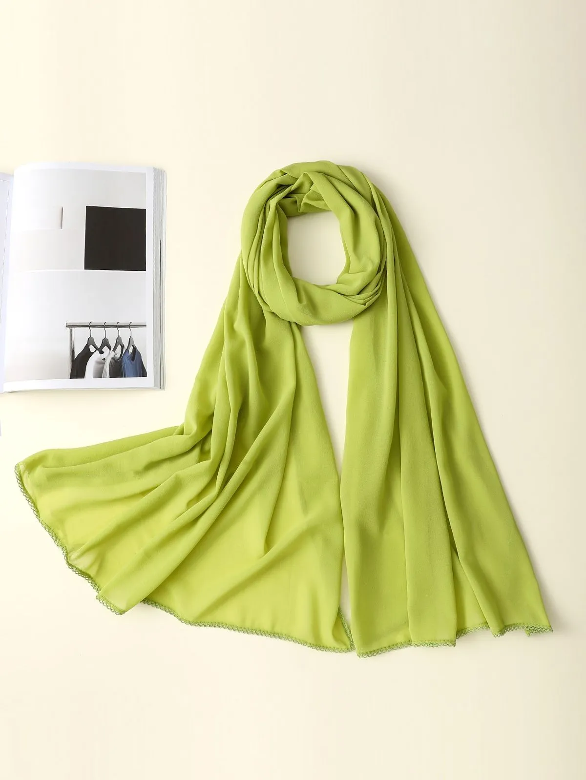 Hijeb Chiffon Vert Pistache