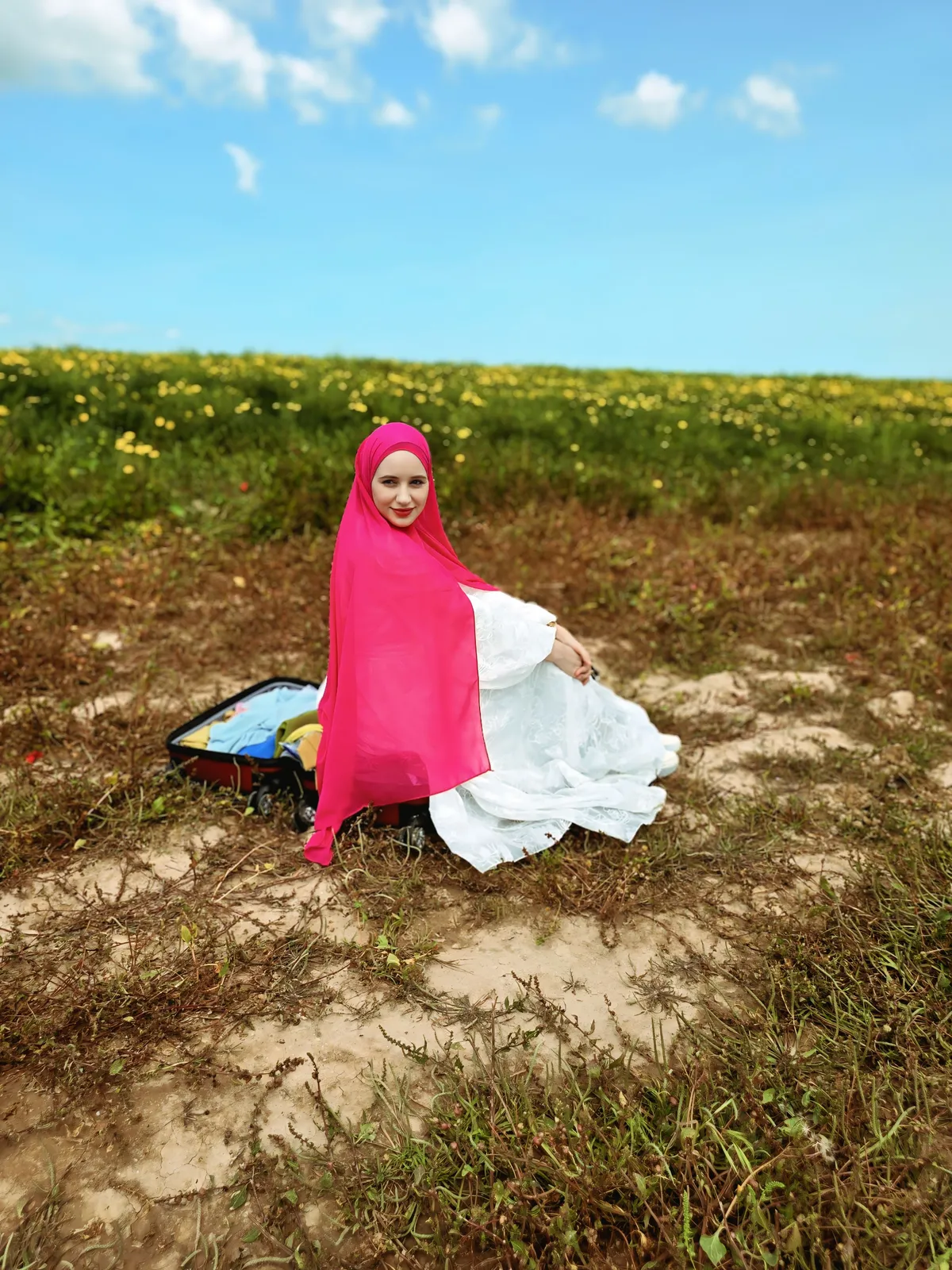 Chiffon Hijab - Haute Pink