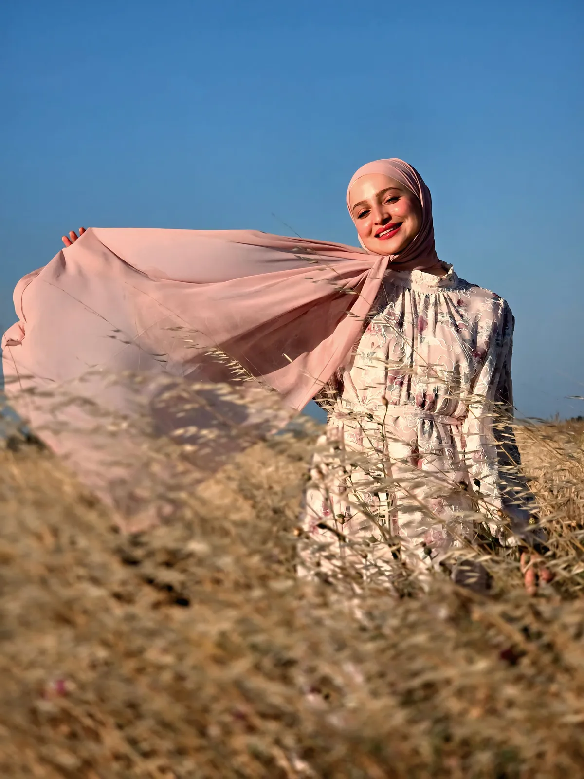 Hijeb Chiffon - Rose Blush