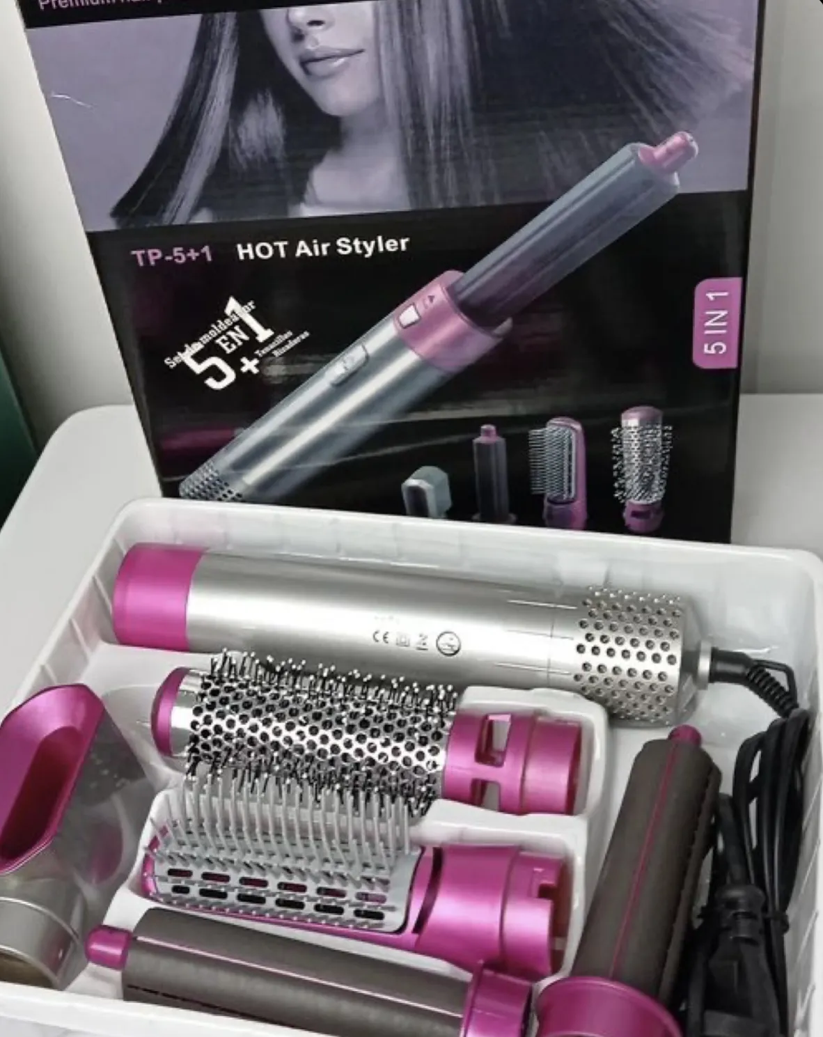 Coffret Brosse soufflante 5en1 Hot Aire Styler TP-5+1 - 1200 Watts