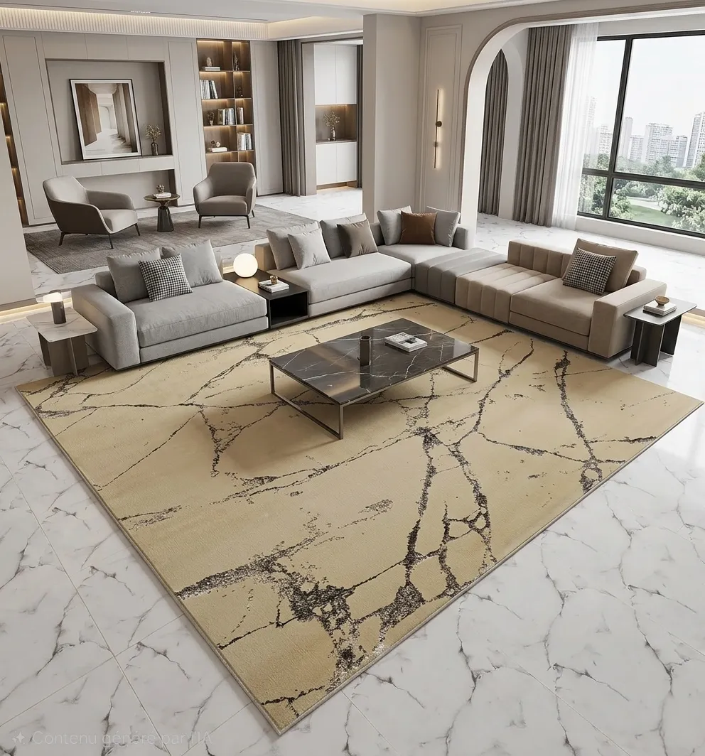 Zarbia Salon marbré la Fiesta  2.40m /3.50m  Marron