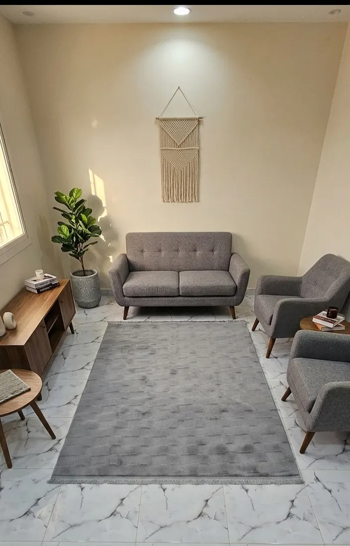 Zarbia Fourrure lapin  Salon gris 160/2.10