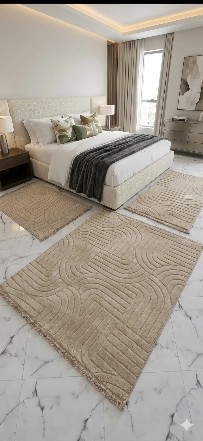 Zarbia Fourrure chambre a coucher Beige Foncé