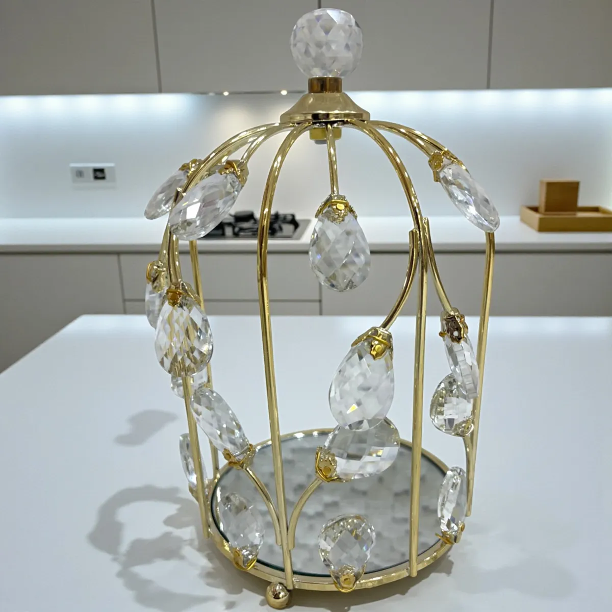 Série de 3 présentoirs Décoratif -  Série Cristal Doré