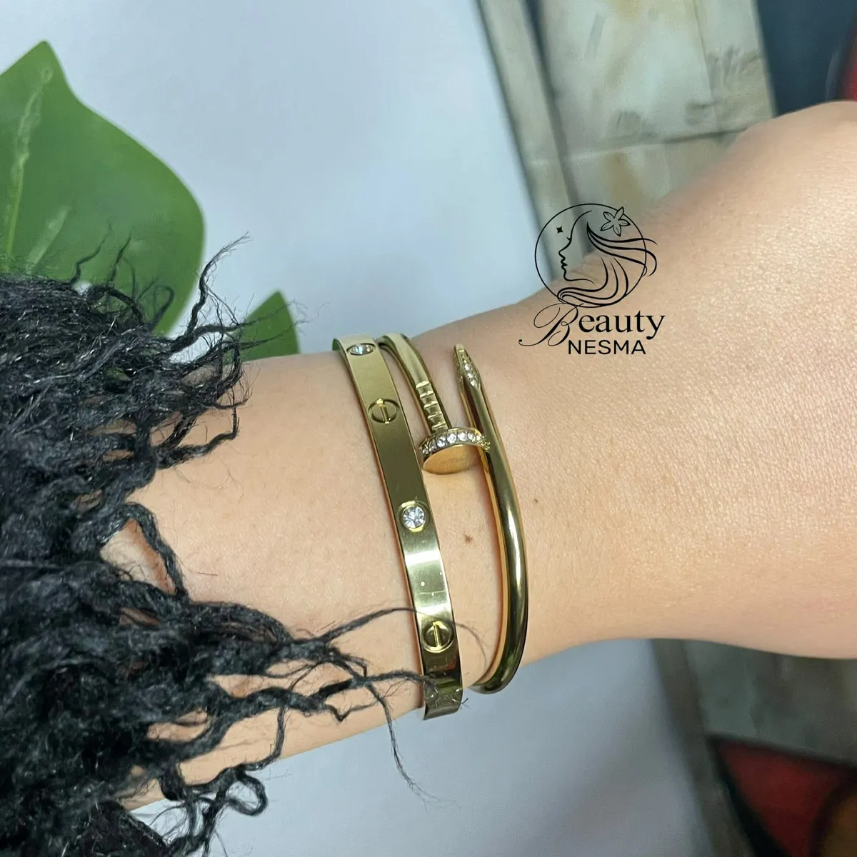 Pack Bracelet Clou & Love – Duo Doré