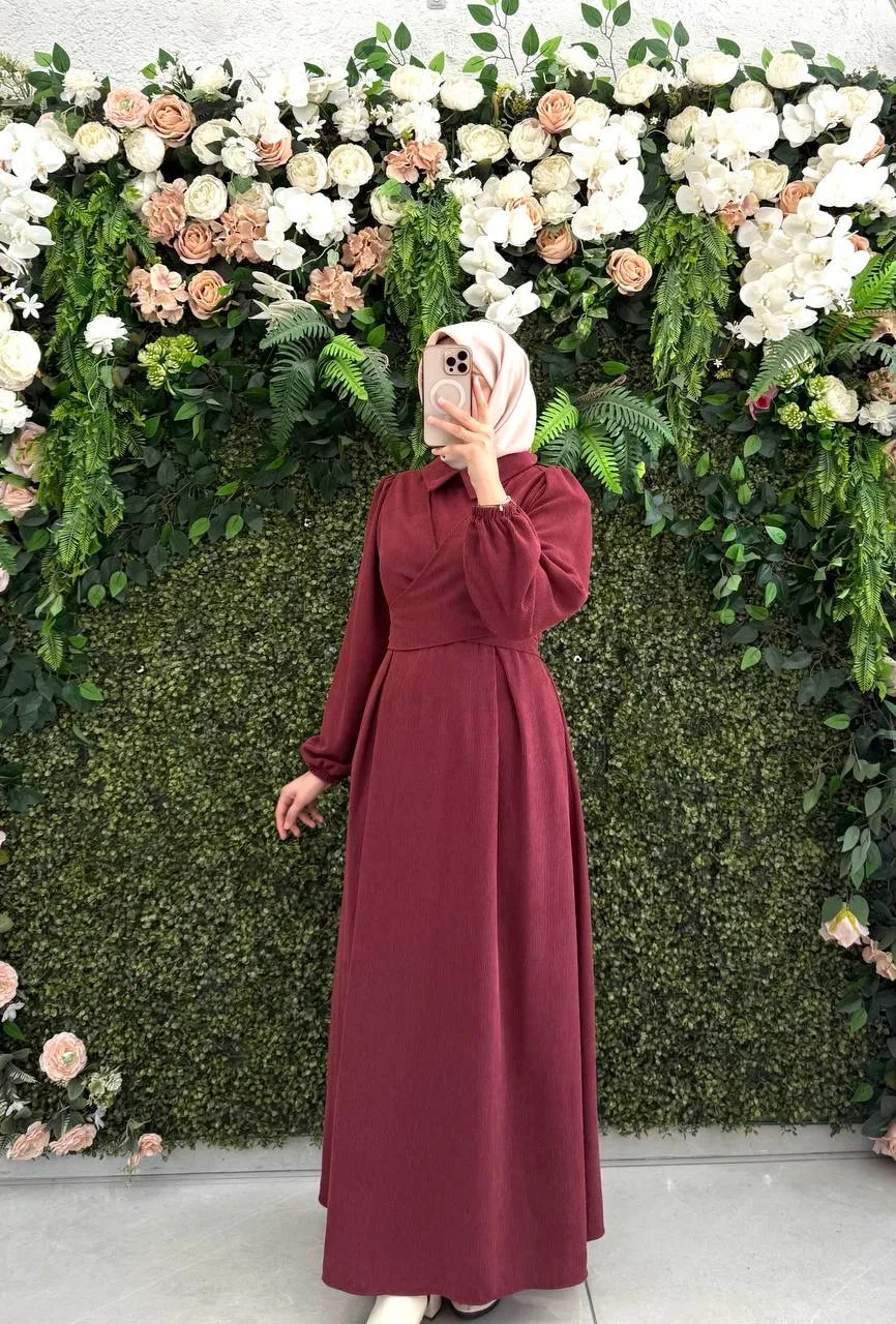 Robe Gatifa Croisé bordeaux