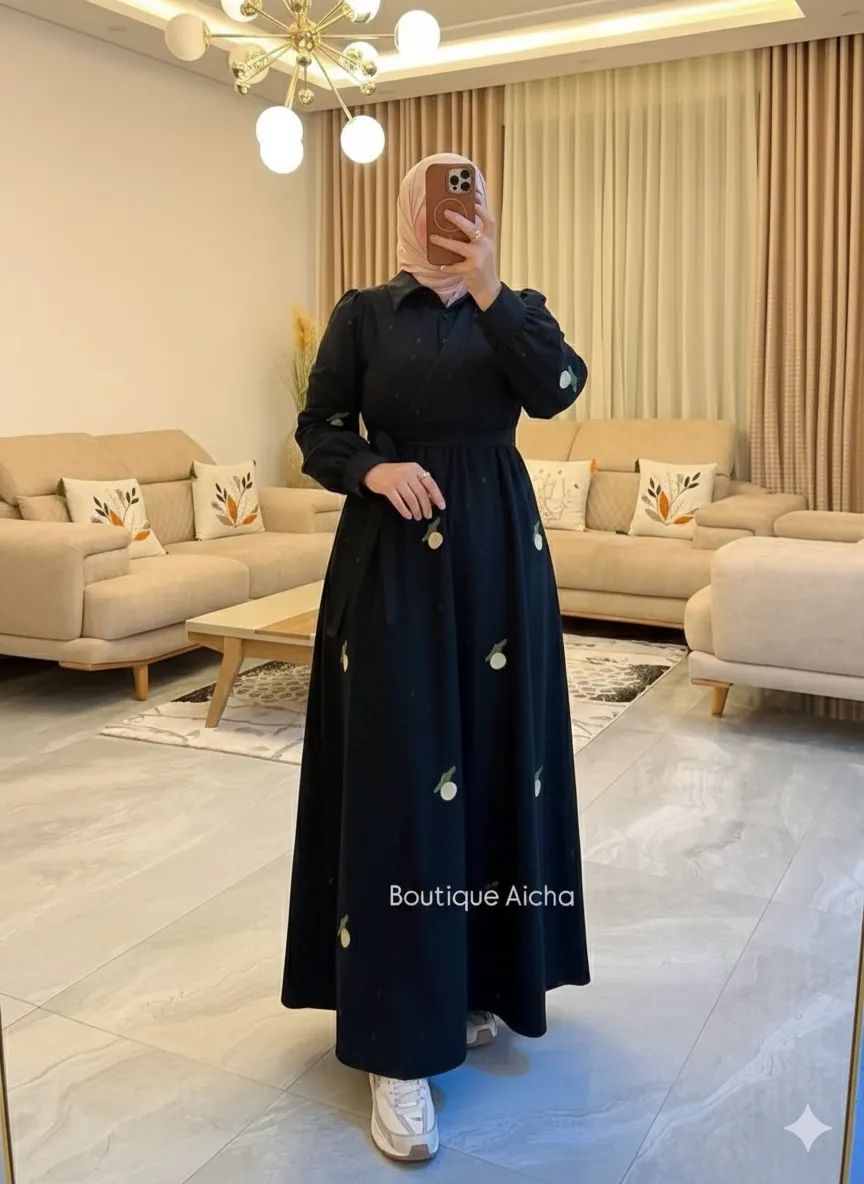 Robe faux daim noir