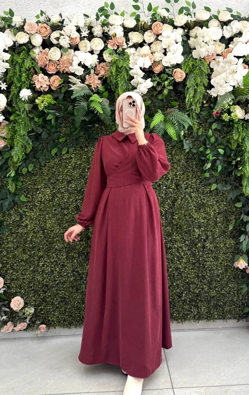 Robe Gatifa Croisé bordeaux