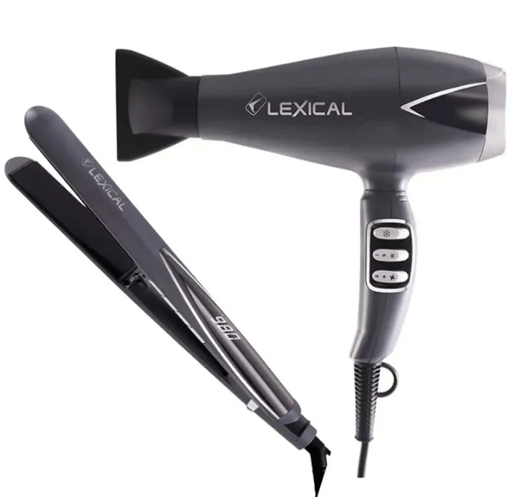 Coffret Sèche cheveux & Lisseur 2000W 55W - Lexical LGW-5820