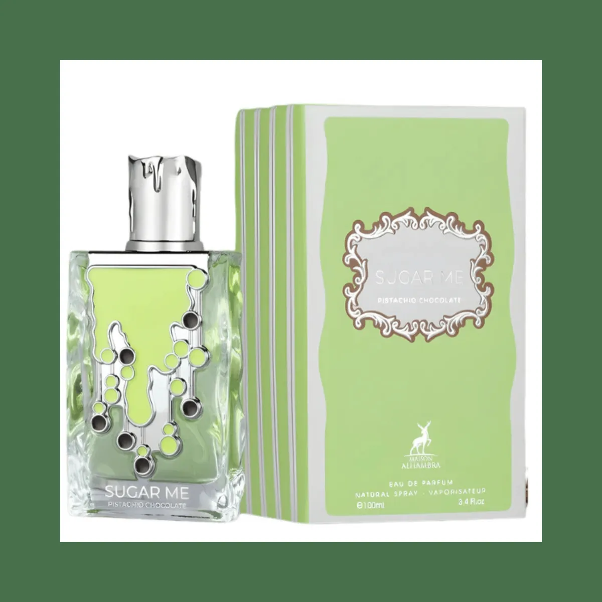 Parfum sugar me pistachio chocolate by maison Alhambra