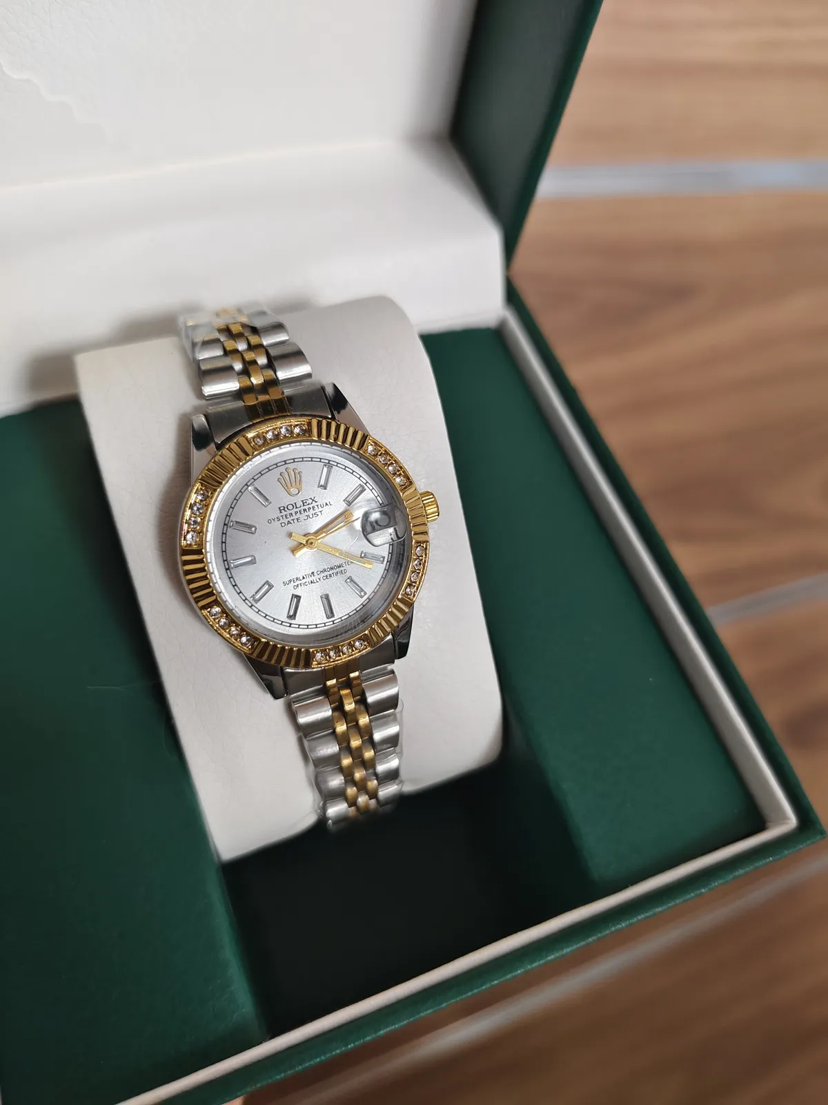 Montre ROLEX dorée argenté - MON-ROL20